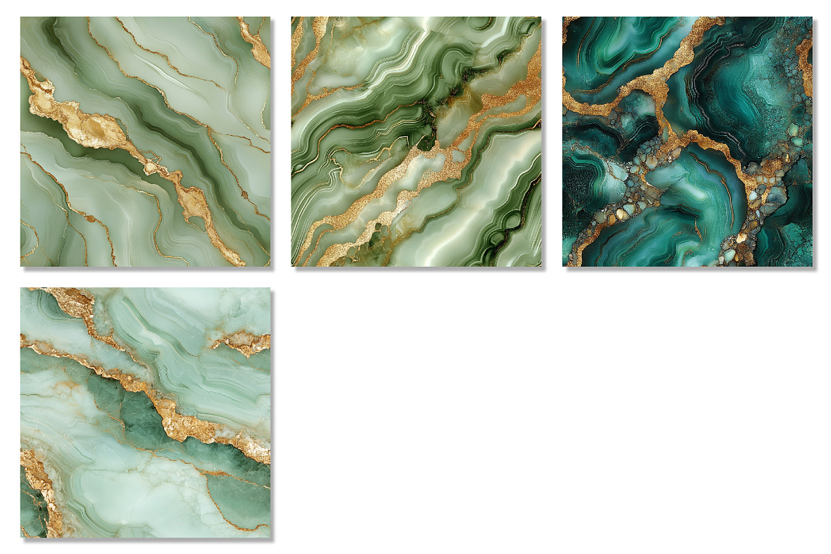 Green Gold Agate Watercolor Textures, a Texture Graphic by Dream Creation (Photo 7 of 7)