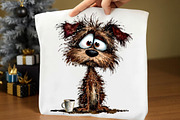whimsical Frazzled Dog Clipart, an Animal Illustration by Rose Art (Thumbnail 6 of 7)
