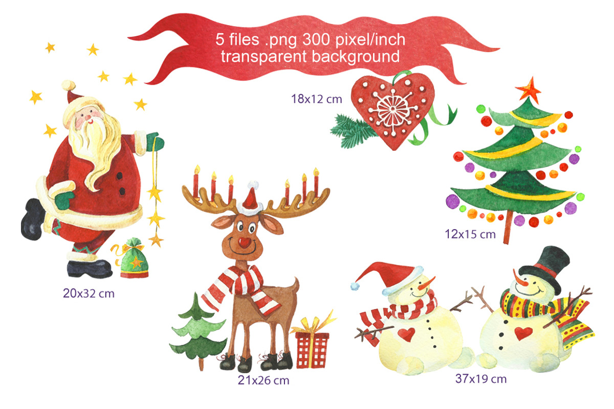 Christmas watercolor, a Person Illustration by Marina.Markizova (Photo 3 of 5)