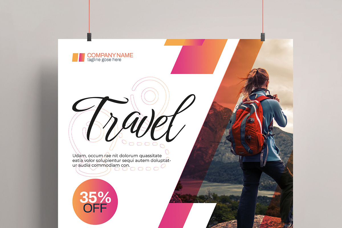 Travel Flyer Template, a Flyer Template by MightyDesign (Photo 2 of 6)