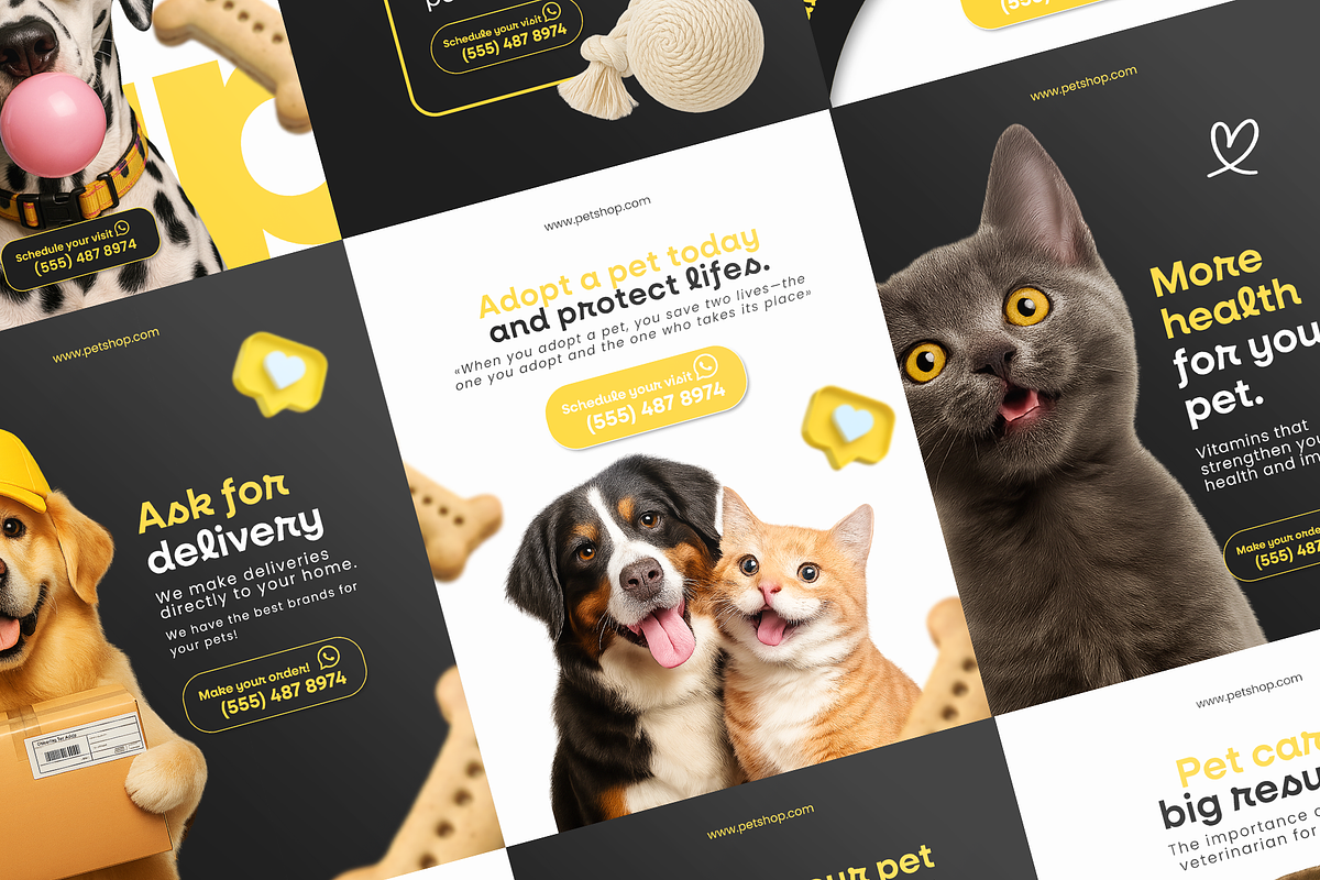 Social Media – PetShop (Psd+Canva), a Social Media Template by Nina Shaw (Photo 8 of 11)