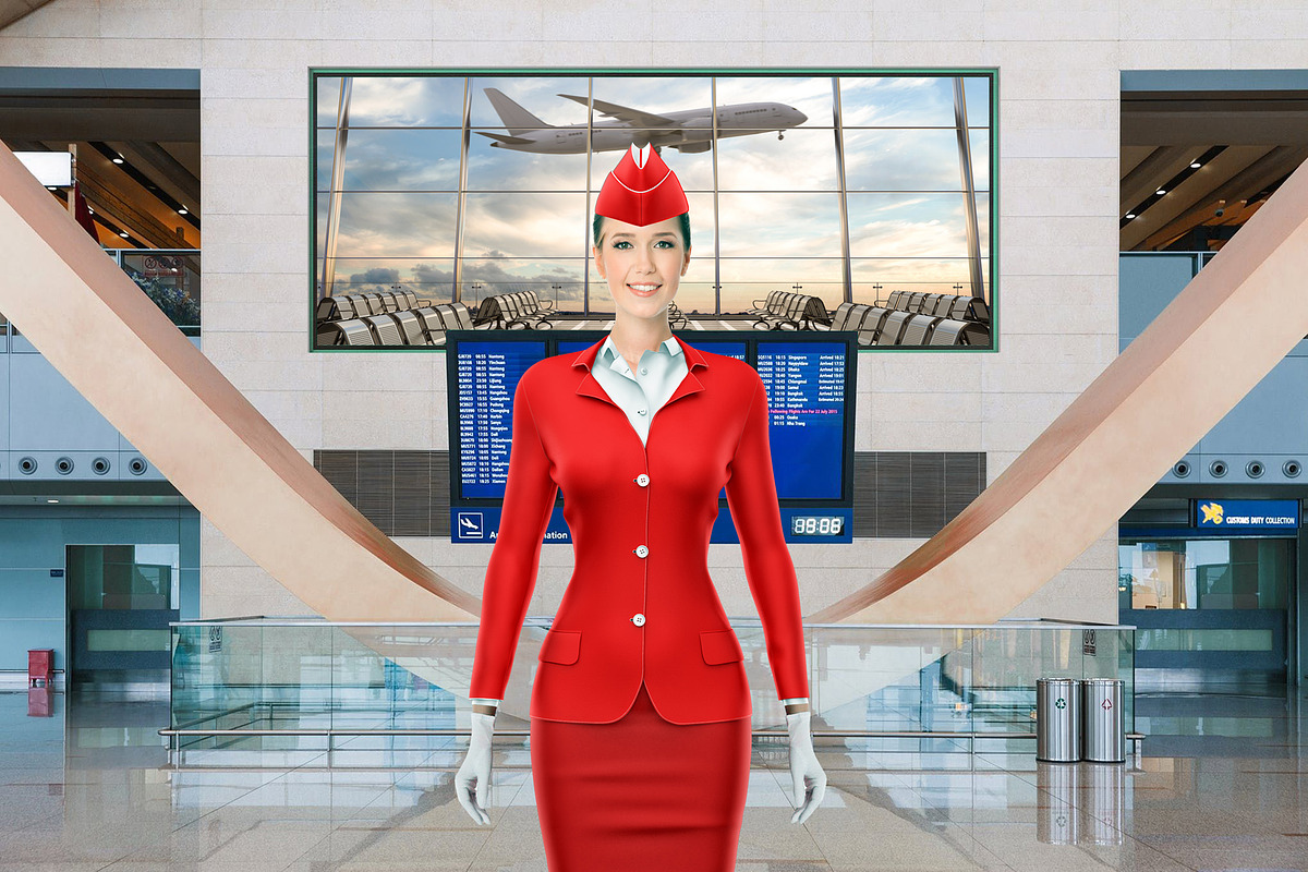 Stewardess Uniform Mockup, a Product Mockup by PSD Market (Photo 1 of 4)