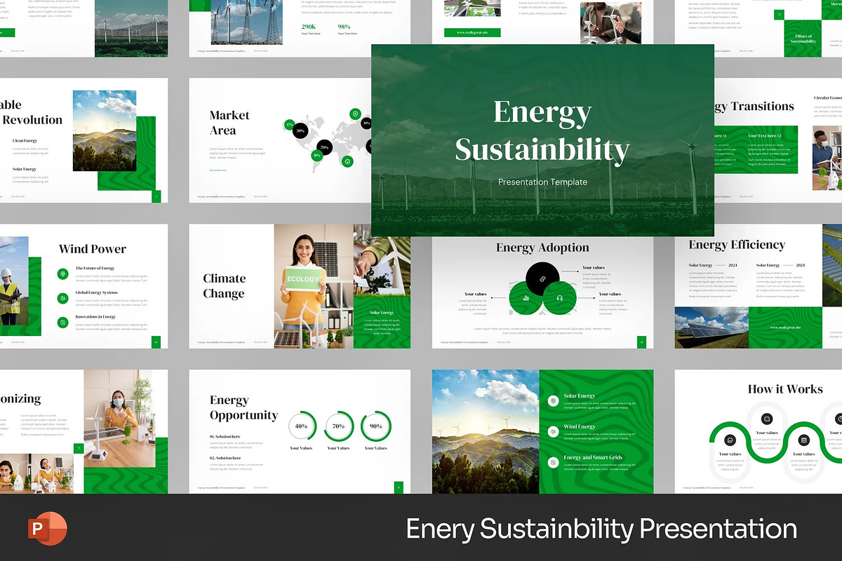 Energy Sustainability Powerpoint, a Presentation Template by Fit-tee (Photo 1 of 2)