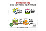 Summer Stickers Icons Clipart PNG, a Solid Icon by Tanya Kart (Thumbnail 7 of 8)
