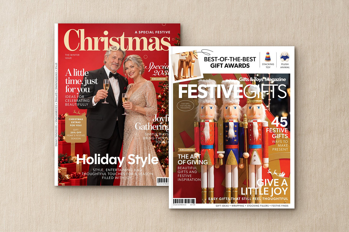 Christmas Magazine Cover Templates, a Magazine Template by BrandPacks (Photo 2 of 5)