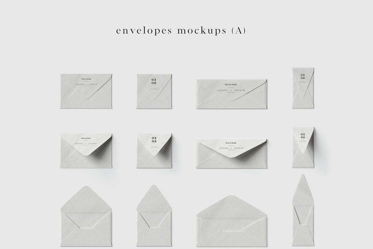 Papers&Envelopes - mockup set, a Product Mockup by Creatoom (Photo 20 of 29)
