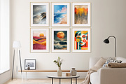 A set of abstract art paintings, a Decorative Illustration by DamonYang's shop (Thumbnail 4 of 9)