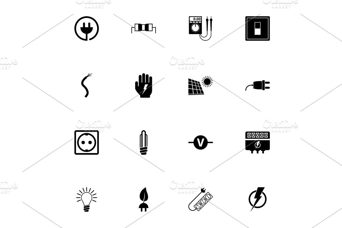 Electricity icon - Expand to any, an Illustration by Artsaba Family