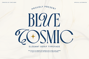 Blue Cosmic – Elegant Serif, a Font by Font Liner