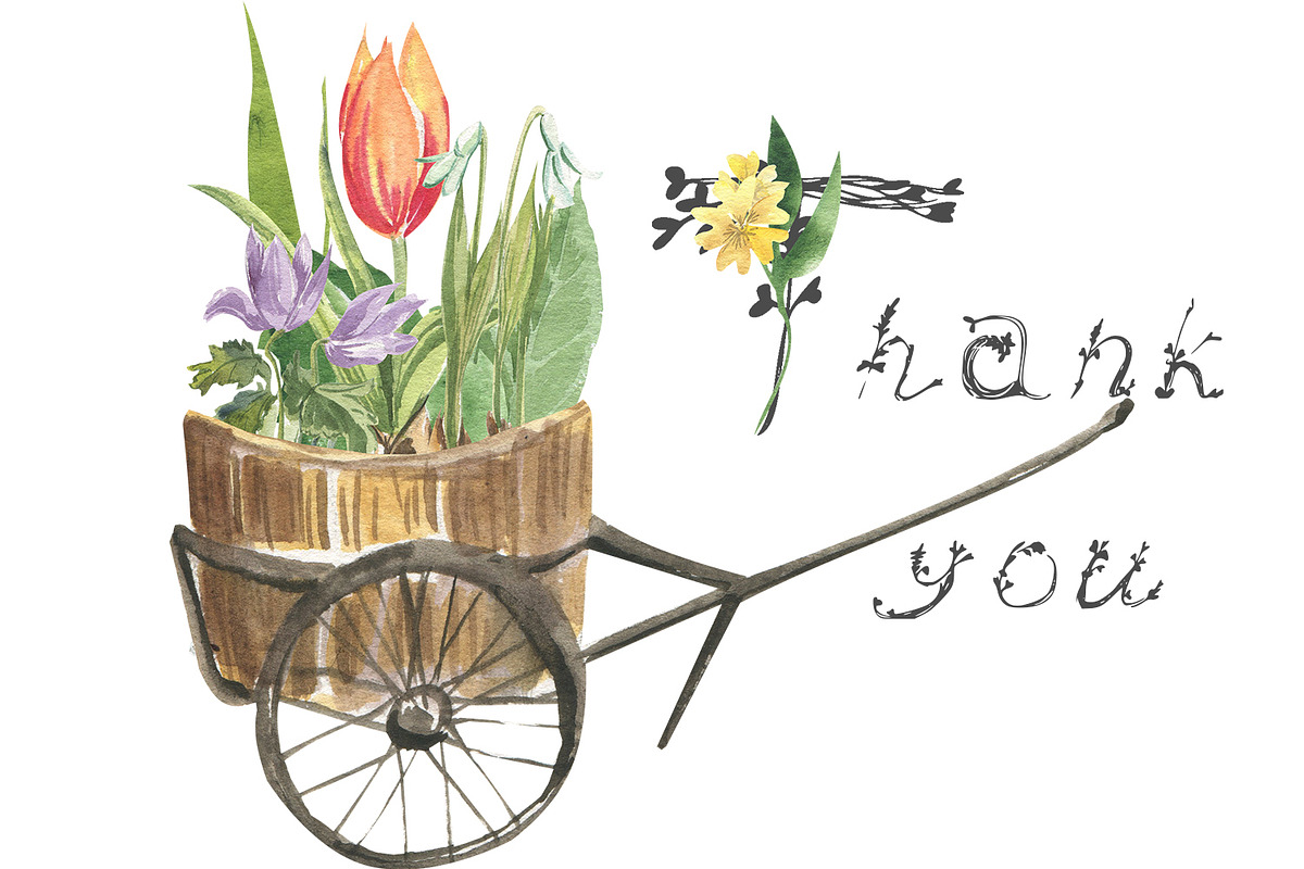 My garden. Watercolor set, an Illustration by Love Watercolor Store (Photo 13 of 13)