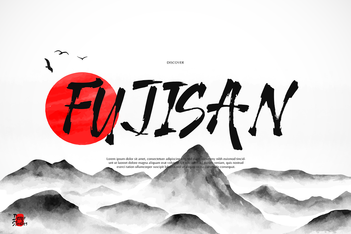 Shinkai Ink | Japanese Solid Brush, a Handwritten Font by Denustudios (Photo 3 of 12)