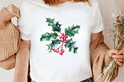 Watercolor Mint & Pink Christmas, an Illustration by Canvas Craft (Thumbnail 5 of 7)
