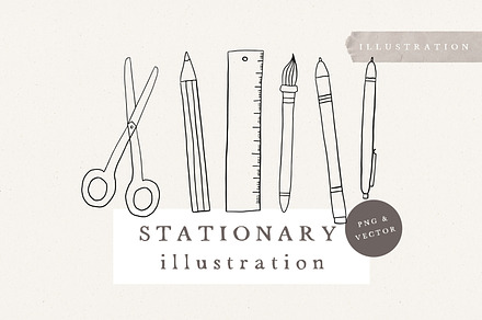 STATIONARY ILLUSTRATION / vector, an Illustration by KruthDesign