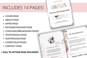 Service & Pricing Guide Canva Blush