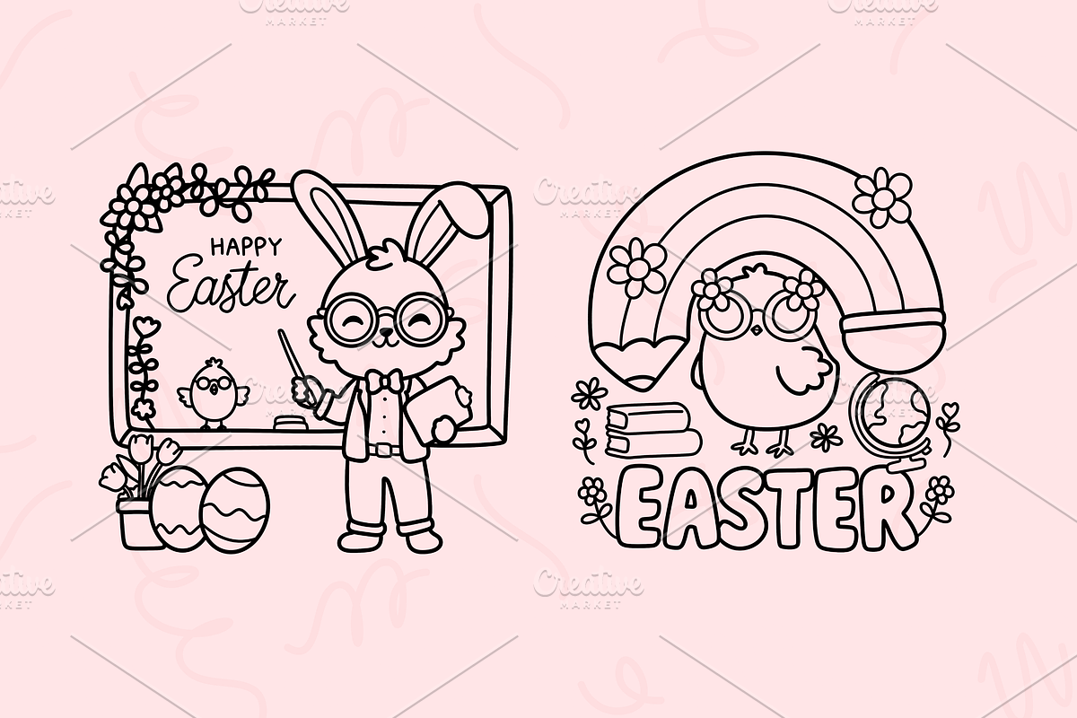 Bold & Easy Bookish Fun Coloring, a Seasonal Illustration by Neon Studio (Photo 3 of 4)