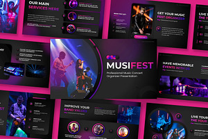 Music Concert Powerpoint Templates, a Presentation Template by Fit-tee