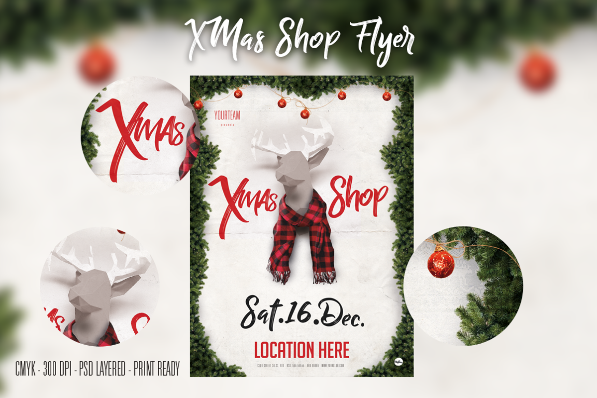 Xmas Shop Flyer, a Flyer Template by mafisa design