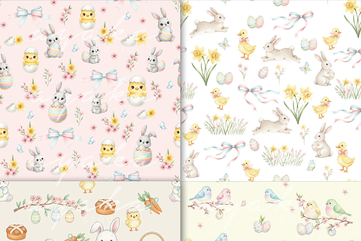EASTER Seamless Pattern Bundle, a Pattern Graphic by AYAKA Studio Co. (Photo 13 of 13)