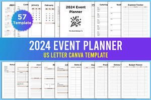 Editable 2024 Event Planner Canva