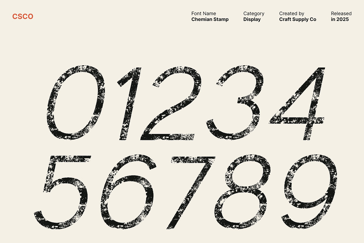 Chemian Stamp, a Sans Serif Font by Craft Supply Co. (Photo 6 of 8)