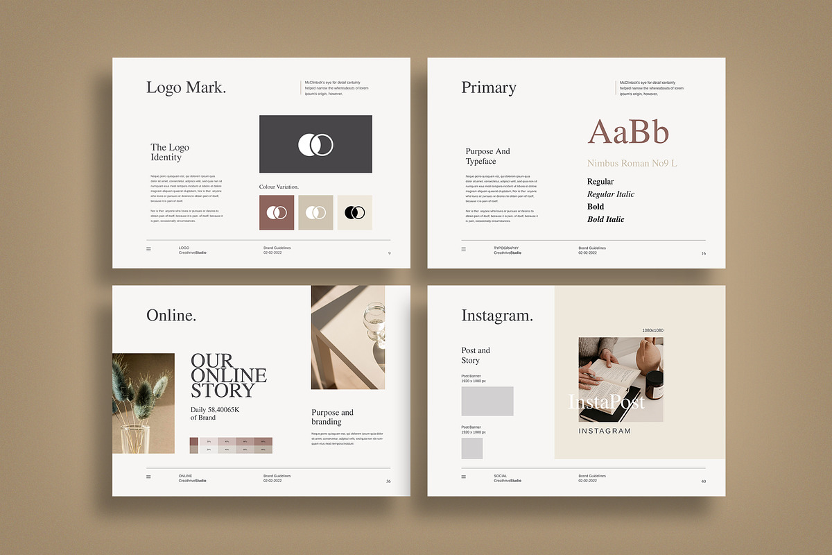 Brand Guidelines, a Brochure Template by creathrivestudio (Photo 9 of 19)