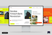 Fintech Bank Pitch Deck, a Presentation Template by Claymoon Lab (Thumbnail 1 of 7)