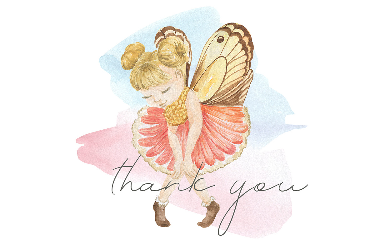 Flower fairies. watercolor set, an Illustration by Love Watercolor Store (Photo 8 of 8)