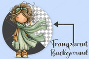Whimsical Summer Girls Clipart PNG, an Illustration by Canvas Craft (Thumbnail 2 of 7)
