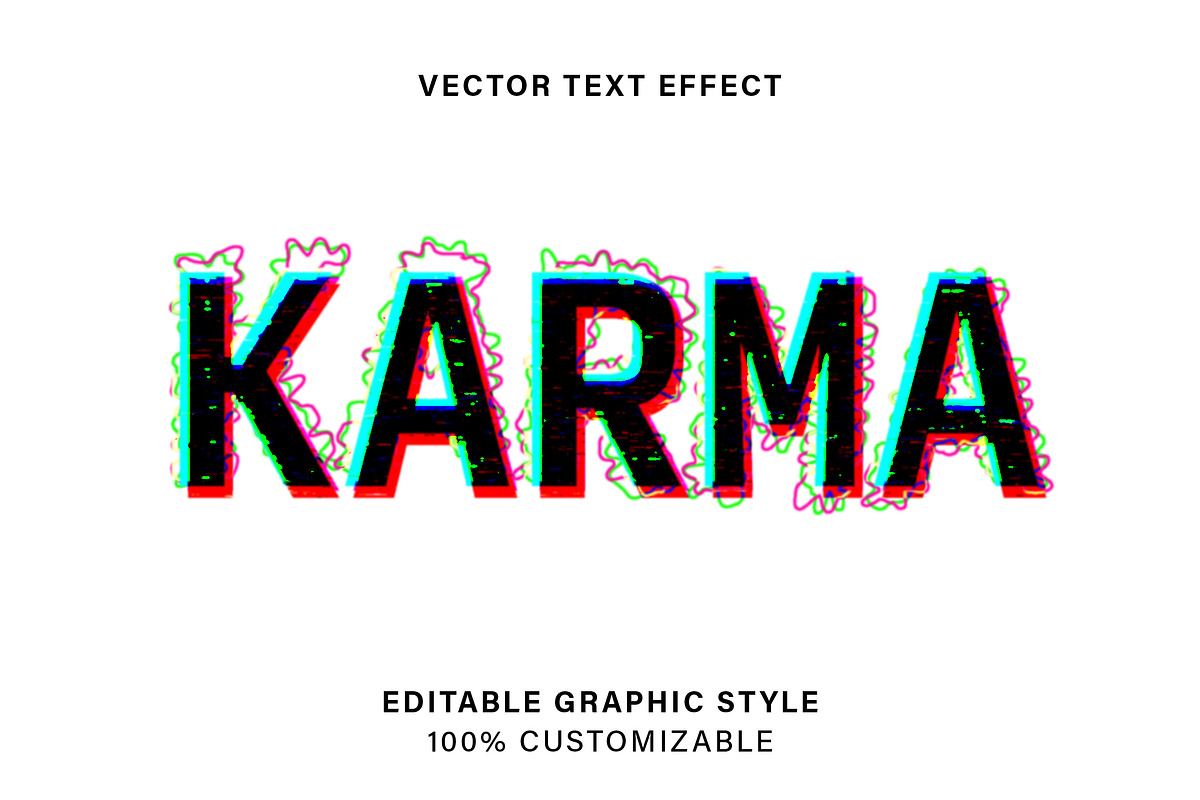 RGB Static Glitch Text Effect