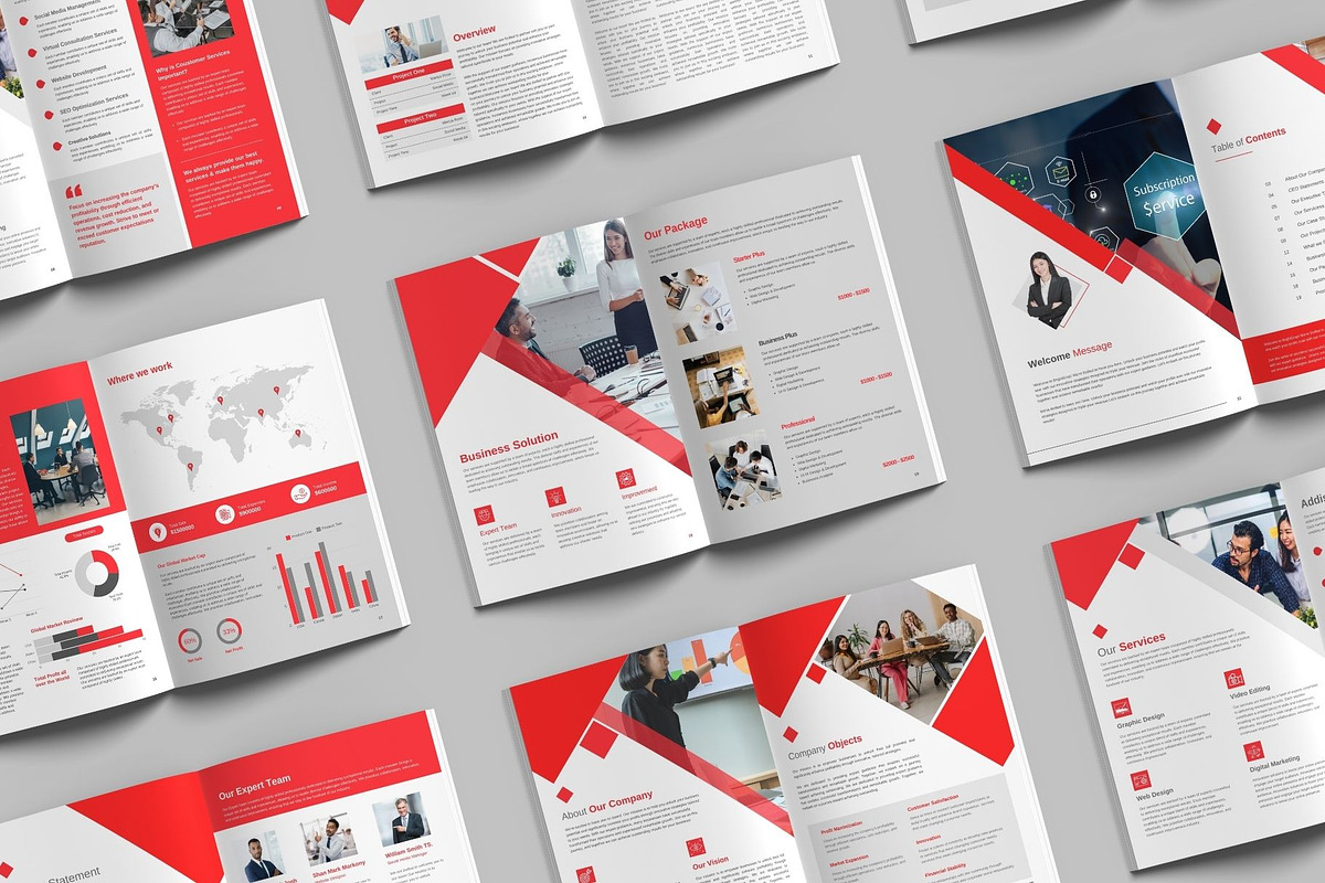 Corporate Brochure Canva Template, a Brochure Template by TheBrightGrap (Photo 3 of 10)