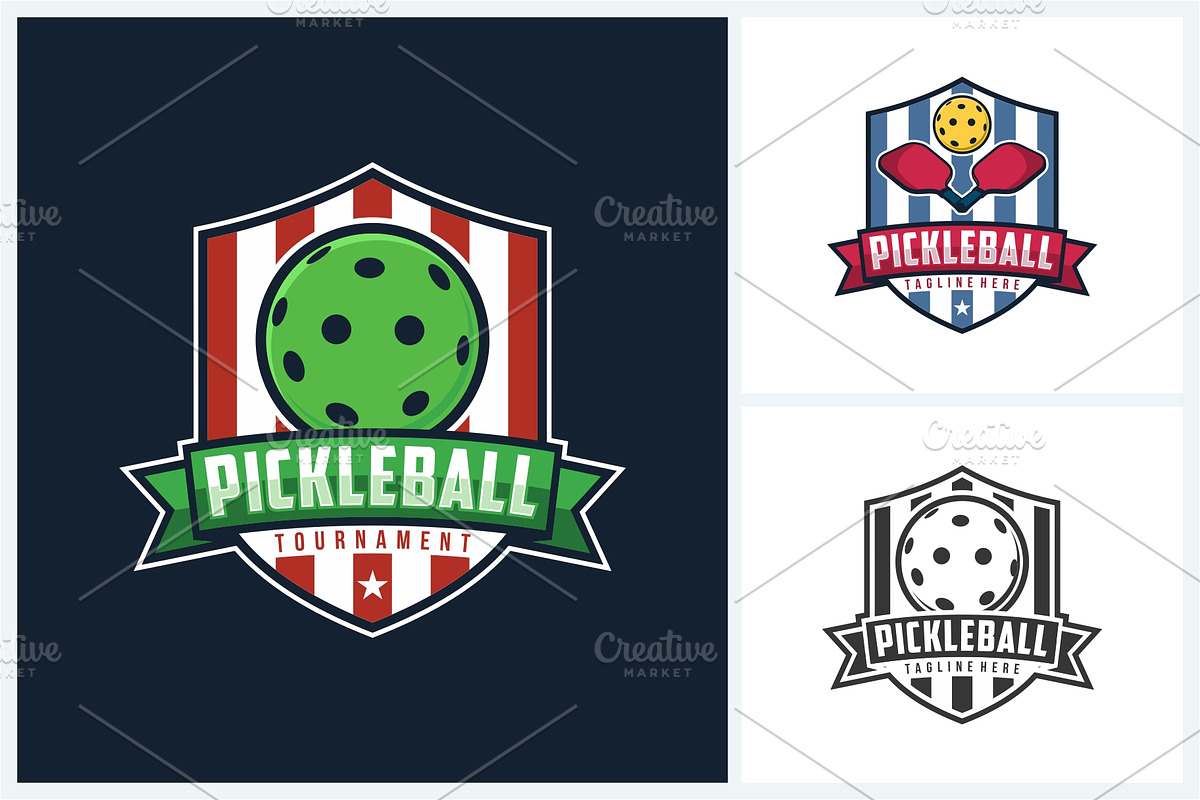 Pickleball logo sport design vector, a Branding & Logo Template by jundio studio