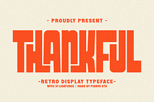 Thankful - Retro Display Typeface