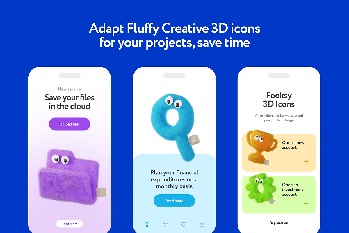 Fooksy Fluffy 3D Illustrations, a 3D by Welovegraphics (Photo 3 of 7)