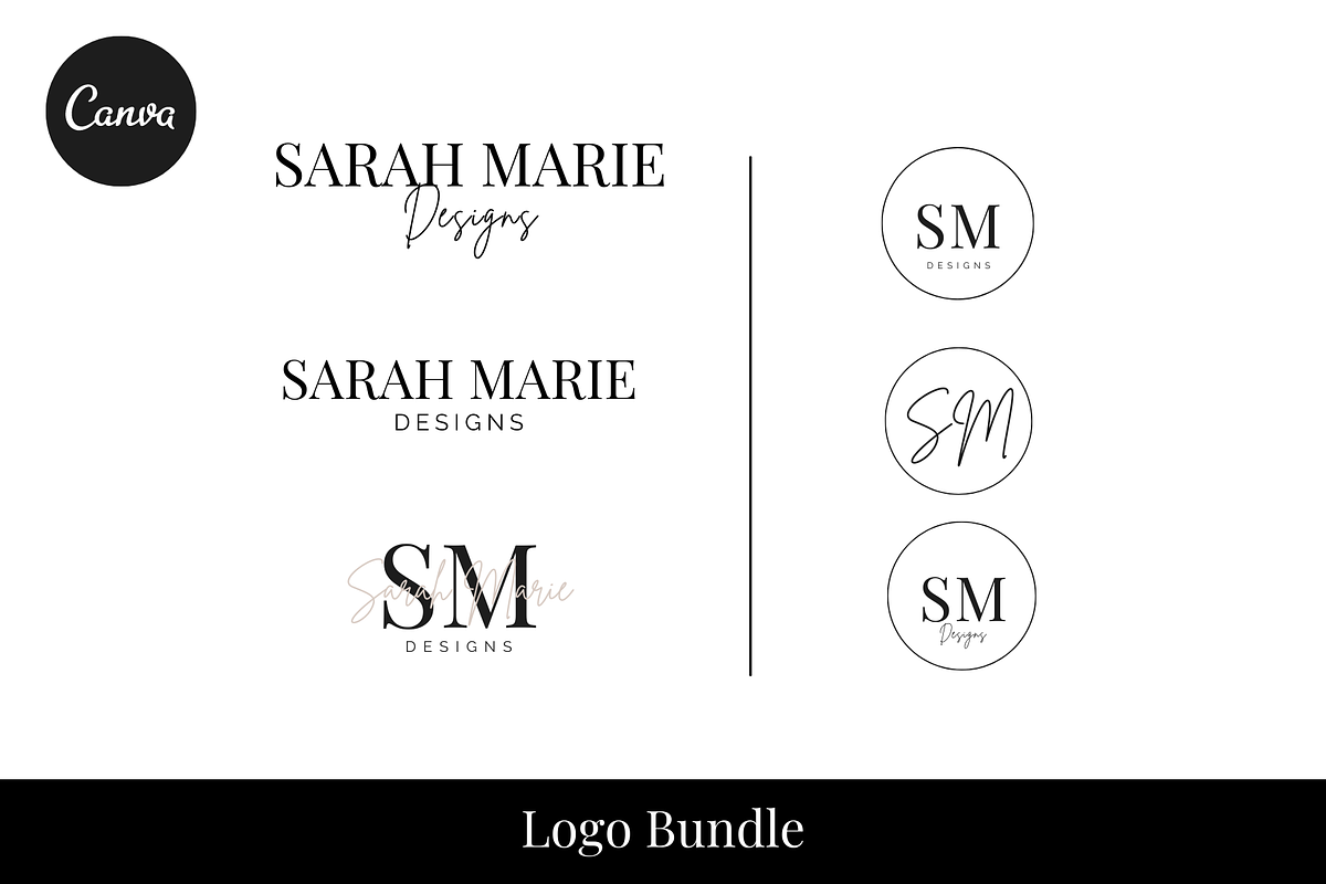 Minimalist Logo Templates Canva, a Branding & Logo Template by Joanna Lane Designs (Photo 1 of 3)