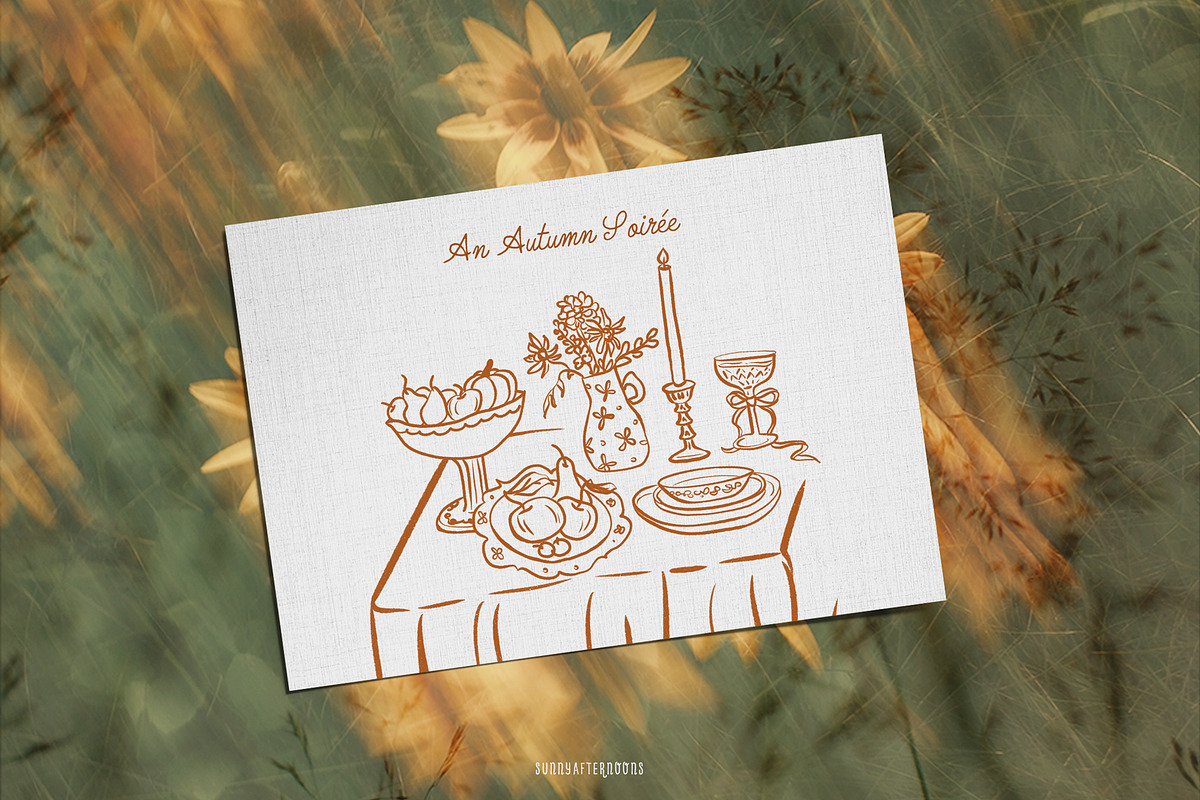 Whimsy Fall Handdrawn Autumnal Icons, a Decorative Illustration by SunnyAfternoons (Photo 7 of 11)