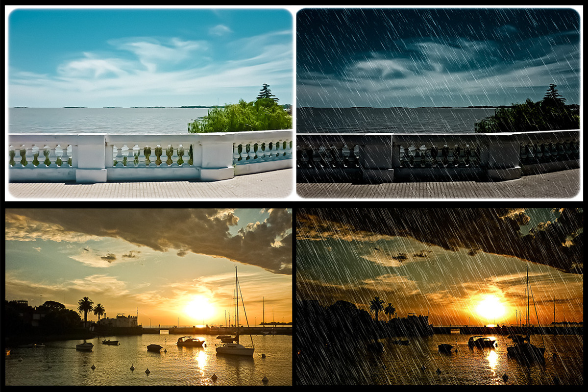 Dark Rain Photo Fx Action