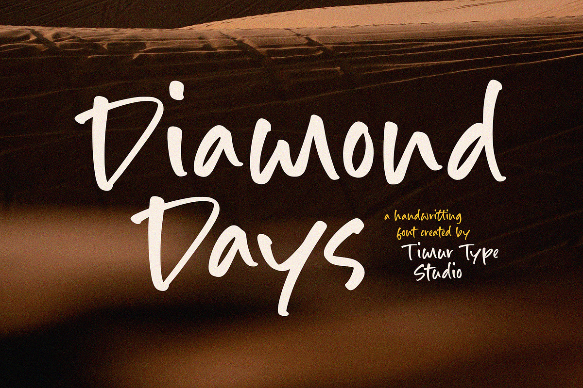 Diamond Days Font, a Handwritten Font by Timurtype (Photo 1 of 7)