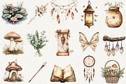 Boho Fairy Clipart, an Illustration by NadiaTheronArt (Thumbnail 2 of 5)