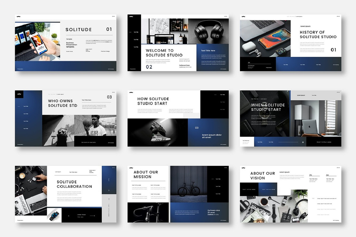 Solitude  – Business PowerPoint, a Presentation Template by Dens Creative Studio (Photo 2 of 6)