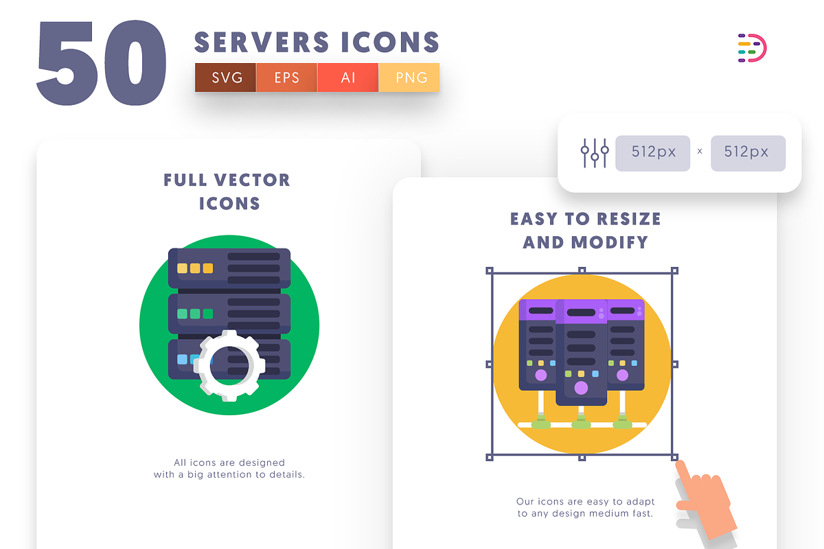 50 Servers Icons, an Icon by Dighital (Photo 7 of 10)