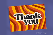 Retro Thank You Card Template, a Card Template by Elegant_Studio44 (Thumbnail 2 of 6)