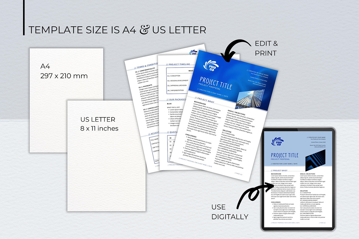 Compact Project Proposal Template, a Magazine Template by B2 Studio (Photo 9 of 10)