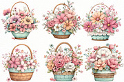 Whimsical spring basket clipart, an Illustration by Designworld (Thumbnail 5 of 5)