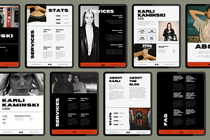 Fashion Blogger Media Kit 12 Layouts