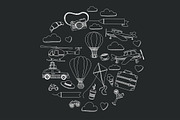 BIG BUNGLE Vector travel set, an Object Graphic by Art Loft (Thumbnail 4 of 18)