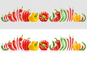 Peppers in a row, an Object Graphic by Fruits+Veggies (Thumbnail 3 of 3)