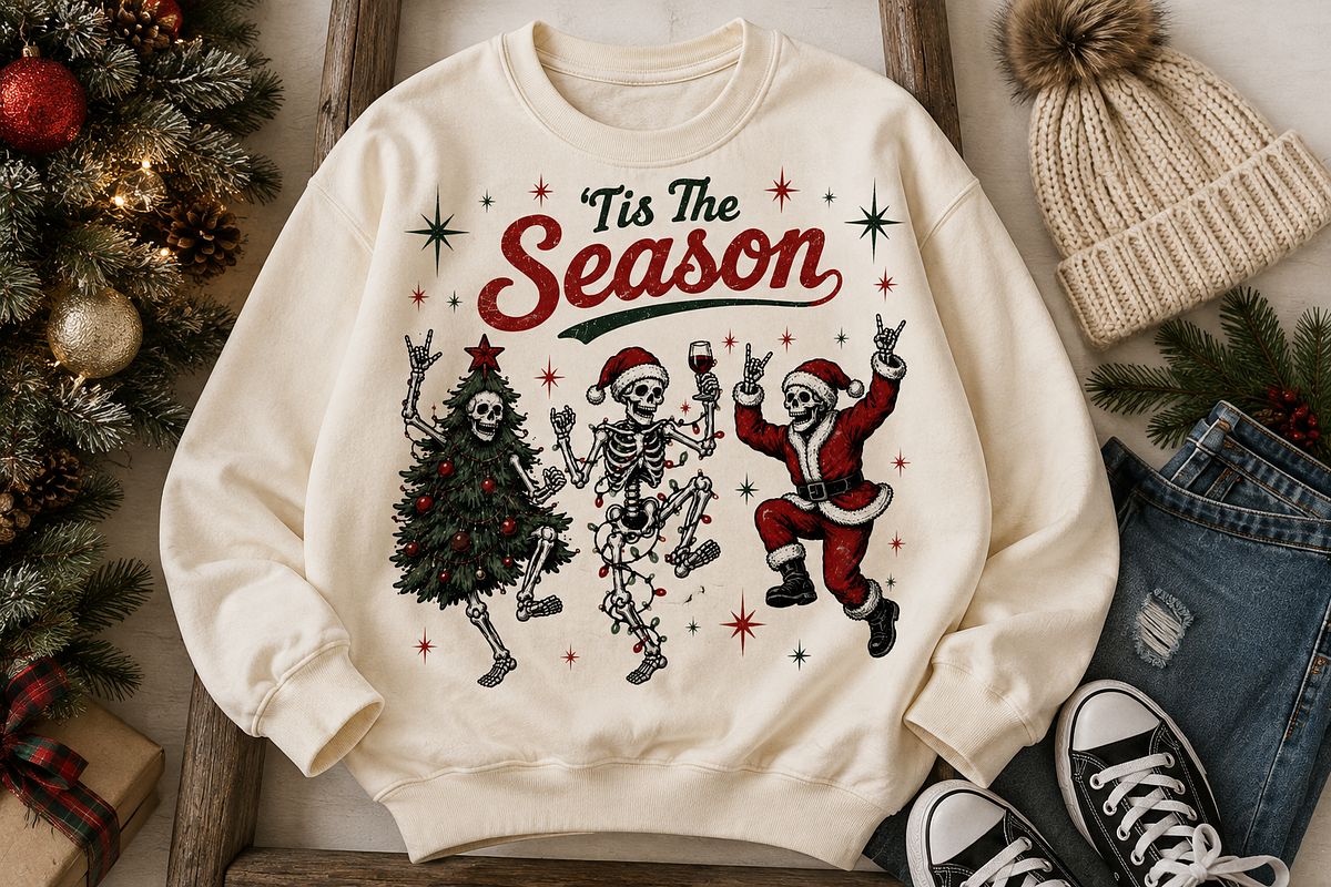 Retro Skeleton Christmas Png Bundle, an Object Graphic by Daisy Design (Photo 7 of 22)