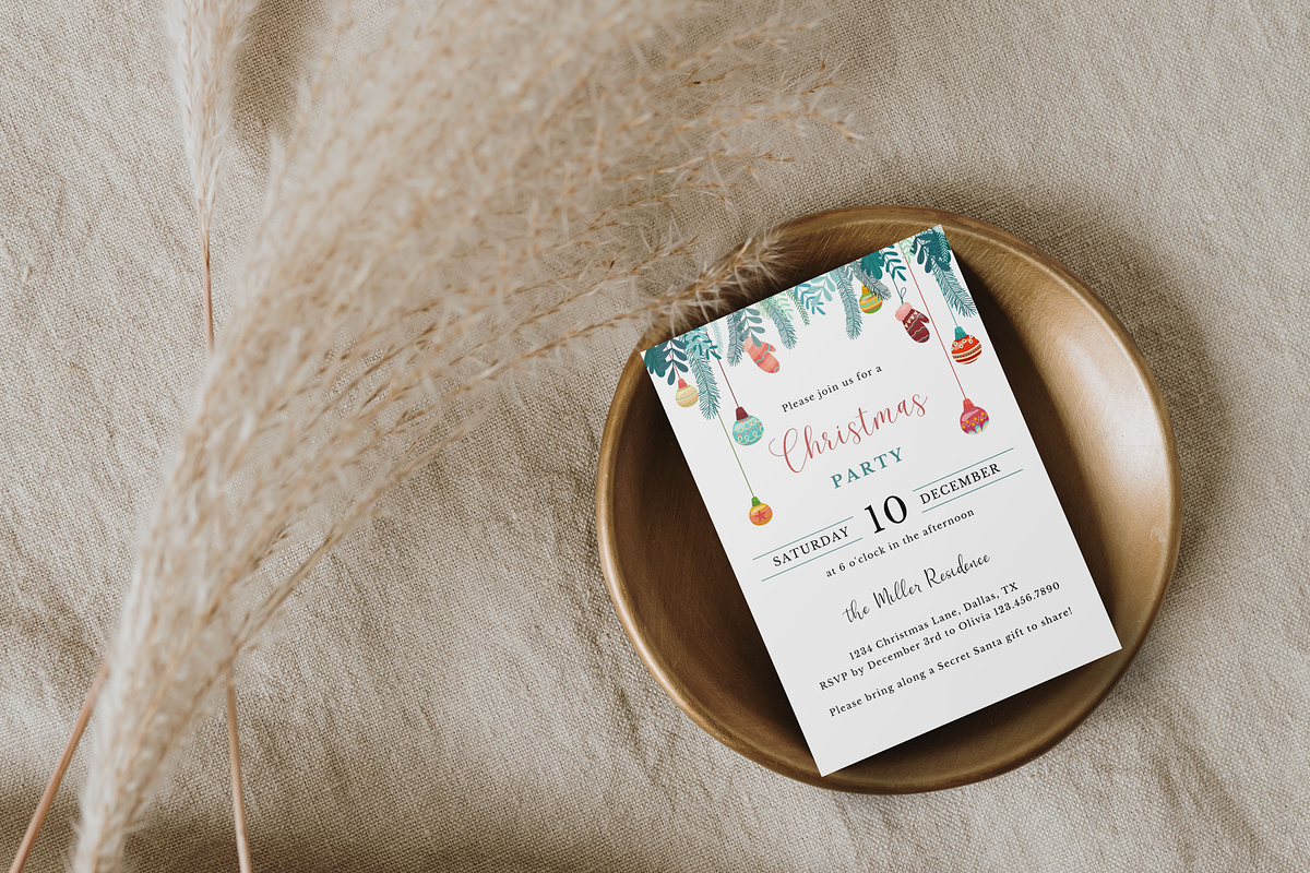 Editable Christmas Invitations, an Invitation Template by ForeverPrint (Photo 8 of 8)