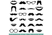 Mustaches and Lips Photoshop Brushes preview 3