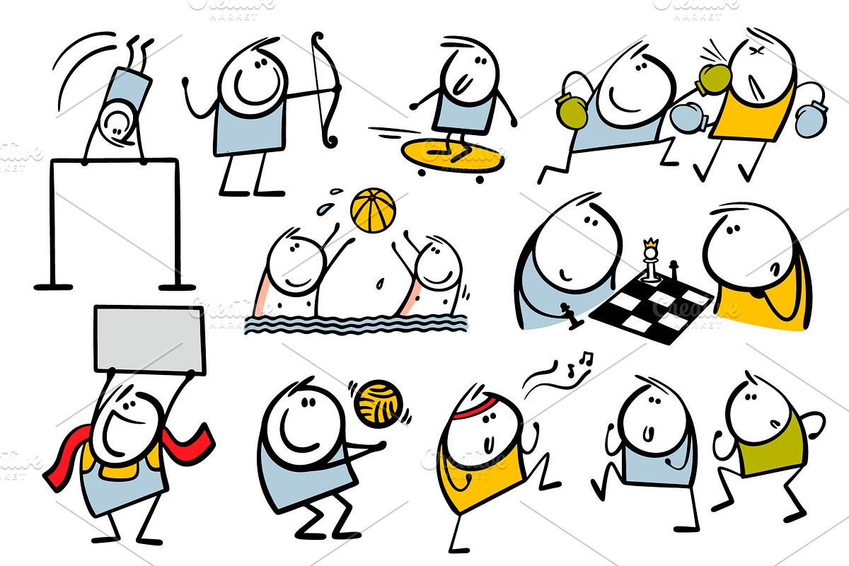 Cartoon sport set 1., an Illustration by eka panova (Photo 4 of 6)